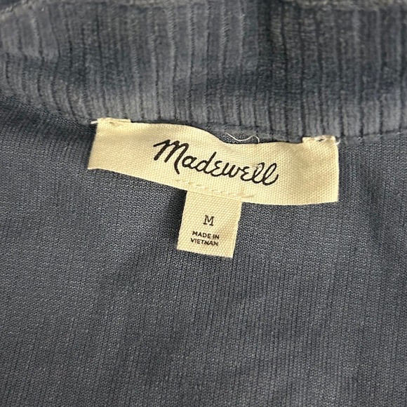 Madewell Knit Corduroy Redford Blazer Blue Neutral Minimalist Size M - Picture 7 of 12